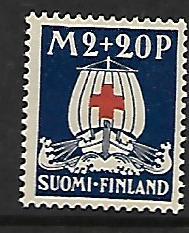 FINLAND  B4   MINT HINGED, SHIP MERCY STAMP
