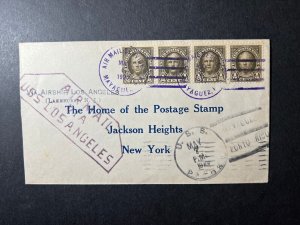 1925 USS Los Angeles Zeppelin Airship Puerto Rico Cover Mayaguez to NY USA