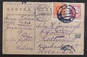 1925 Lwow Poland Postcard Cover To Rotterdam Holland