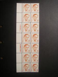 Scott 1849, 6c Walter Lippmann, Zip & Copy block of 14, MNH Great Americans