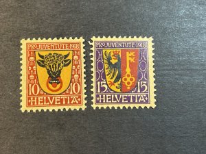 SWITZERLAND # B10-B11--MINT/HINGED----COMPLETE SET----SEMI-POSTAL----1918