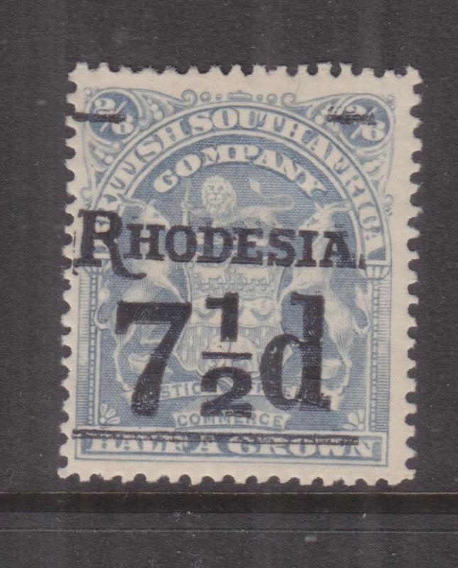 RHODESIA, 1909 7 1/2d. on 2s.6 Bluish Grey, lhm.