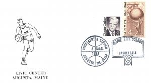 US EVENT SPECIAL PICTORIAL POSTMARK STATE OF MAINE HIGH SCHOOL BASKETBALL 1989