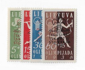 Lithuania Sc #B47-B50  set of 4  LH VF