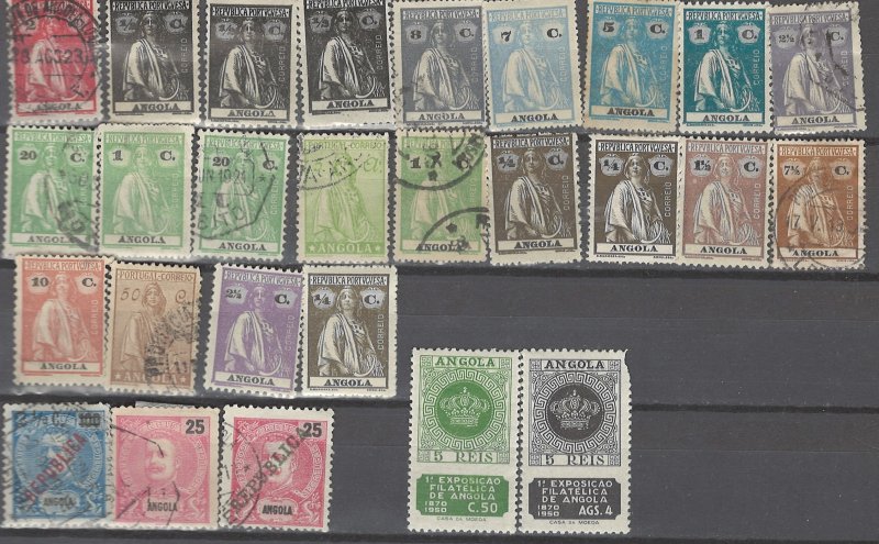 COLLECTION LOT # 2447 ANGOLA 27 ALL CONDITIONS STAMPS 1898+ CLEARANCE