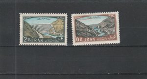 Iran  Scott#  1200-1201  MH  (1962 Sefid Rud Dam)