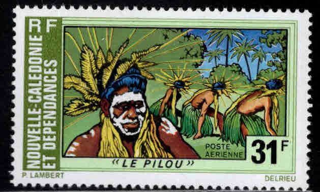 New Caledonia (NCE) Scott C124 MH* Pilou Dance stamp