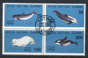 Batum 1994 Marine Life Whales blk CTO