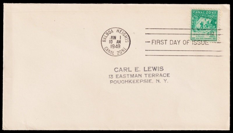 Canal Zone Scott 144 First Day Cover (1949) Fine Q