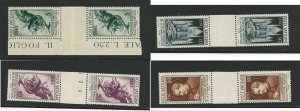 Vatican City Stamp Collection Mint NH Gutter Pairs, Blocks, Specialized Lot