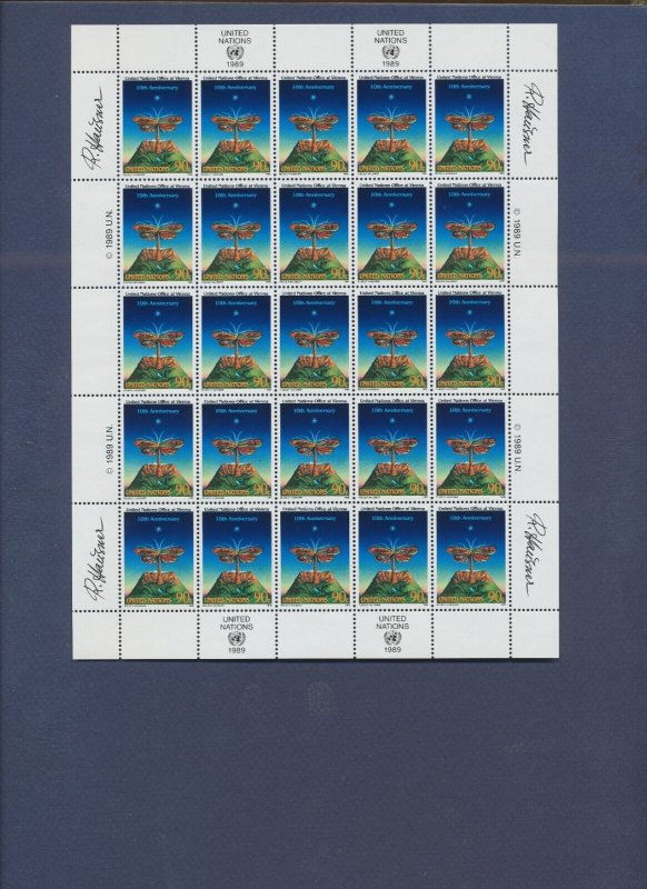 UN 552-552, G178-179 & V93-94 - MNH SHEETS - 10th Anniversary - 1989 -SIX SCANS