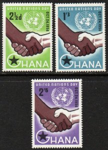 Ghana Sc #36-38 MNH