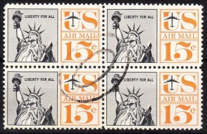 MOstamps - US Scott #C63 Used Block of 4 - Lot # HS-C379