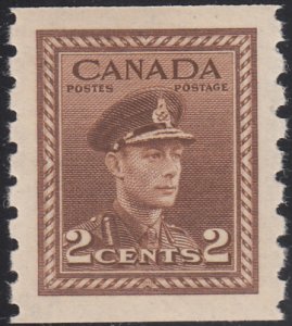 Canada 1942 MNH Scott #264 2c brown Coil George VI War Issue