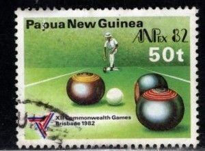 Papua New Guinea - #574 Commenwealth Games - Lawn Bowling - Used