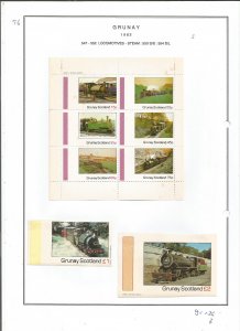 GRUNAY- 1982 - Steam Locomotives - Sheets - Mint Light Hinged - Private Issue