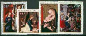 Dahomey 1969 Christmas (Paintings) set of 4 unmounted min...