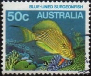 Australia 1984 SG929 50c Blue-lined Surgeonfish FU