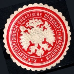 Vintage Austrian Letter Seal K. u K. Austria-Hungary Embassy In Washington DC