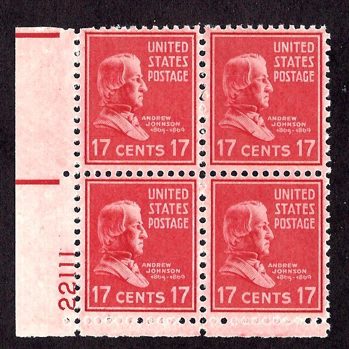 822 Mint,OG,NH... Plate Block of 4... SCV $5.00