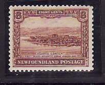 Newfoundland-Sc#151- id7-unused LH 8c Heart's Content-1928-well centered-