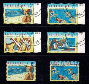 Australia 1994 Lifesaving Centenary  Set of 4 CTO + Self-adhesives Used