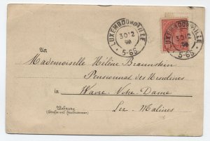 1898 Luxembourg hold to light postcard [y9039]