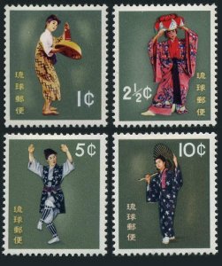 RyuKyu 65-68, MNH. Michel 94-97. Dancers 1960.