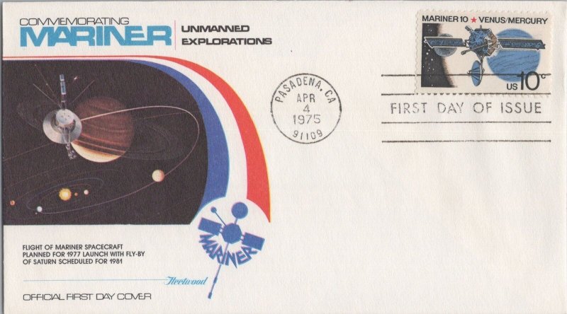 ZAYIX - US 1557 Fleetwood FDC Mariner 10  Venus & Mercury Space 120622SM35 