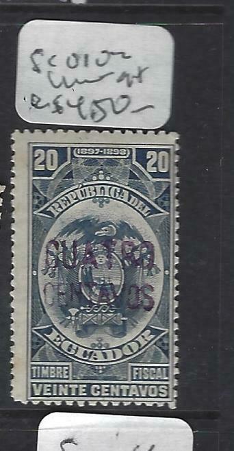 ECUADOR  (P0203B) 8c/20c QUATRO CENTAVOS VIOLET SURCH   MOG