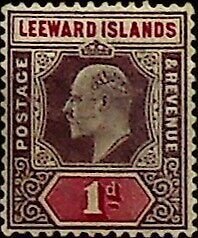 Leeward Islands 1902 1d SG 21 * MH (002802)