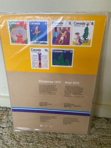 (8) Canada Canadian stamps full sheet sealed Christmas 1975 MNH 674-675A