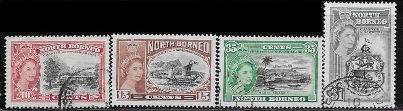 North Borneo 476 - 79 used 2017 SCV $4.70  complete  -- 12063