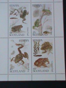 ​STAFFA-SCOTLAND-LOVELY FROGS-MNH-S/S VF WE SHIP TO WORLDWIDE AND COMBINE