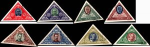 Lithuania #C71a-C78a, Complete Set(18), 1933, Used