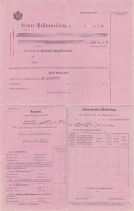 Austria 1892 unused Post tax return Aigen to Bad Reichenhall Pristine Condition