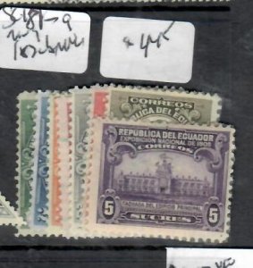 ECUADOR   SC 181-186, 188-9 MOG , 187  VFU       P1120HH