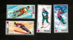 Poland 1972 - Scott# 1871-4 Sapporo '72 Olympics, Winter - Set of 4 Stamps - MNH