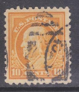 US sc#472 1916 10c Franklin used