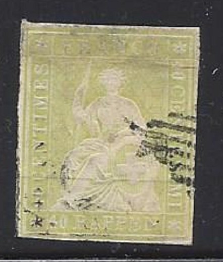 Switzerland - Scott # 29 - VF - SCV: $110 Check Horizontal Silk Thread