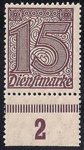 Germany #O4 15PF Numerials Stamp Mint OG NH F-VF