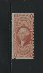 UNITED STATES REVENUE - #R69c - $1 INLAND EXCHANGE MINT STAMP MH