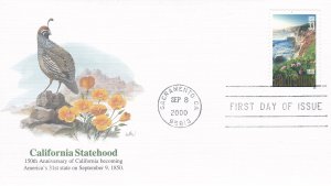 United States # 3438, California Statehood 150th Anniv Fleetwood First Day Cover