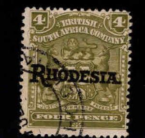 Rhodesia Scott 87 Used Overprint coat of arms stamp