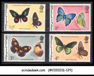 BELIZE - 1974 BUTTERFLIES / BUTTERFLY - 4V - MINT NH