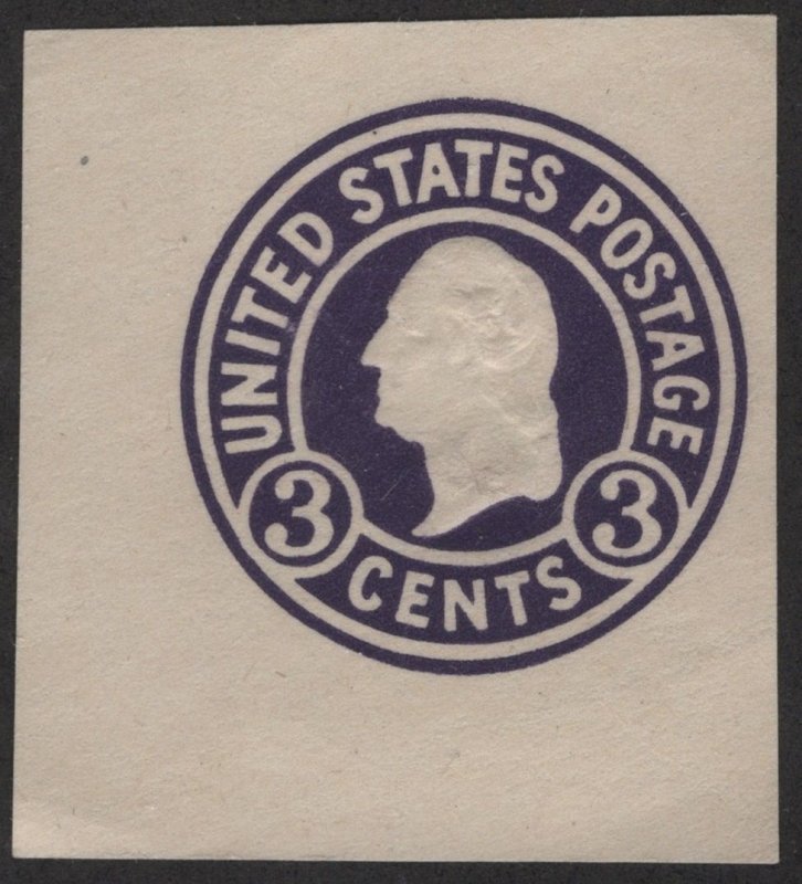 SC#U436f 3¢ Washington Cut Square (1932) Unused