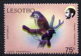 Lesotho 1988 Birds 75s Cape Sparrow with Shifts of perfs ...