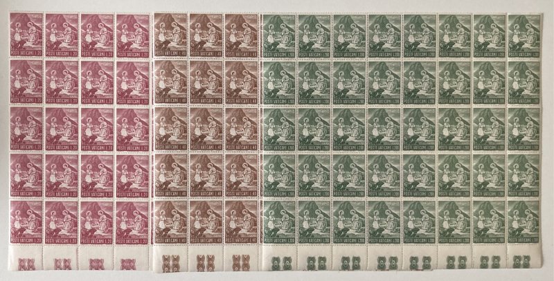 Vatican City 1965 #420-2 Part Sheet(40), Peruvian Nativity, **MNH**, CV $30