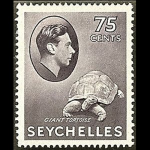 SEYCHELLES 1938 - Scott# 143 Tortoise Violet 75c LH