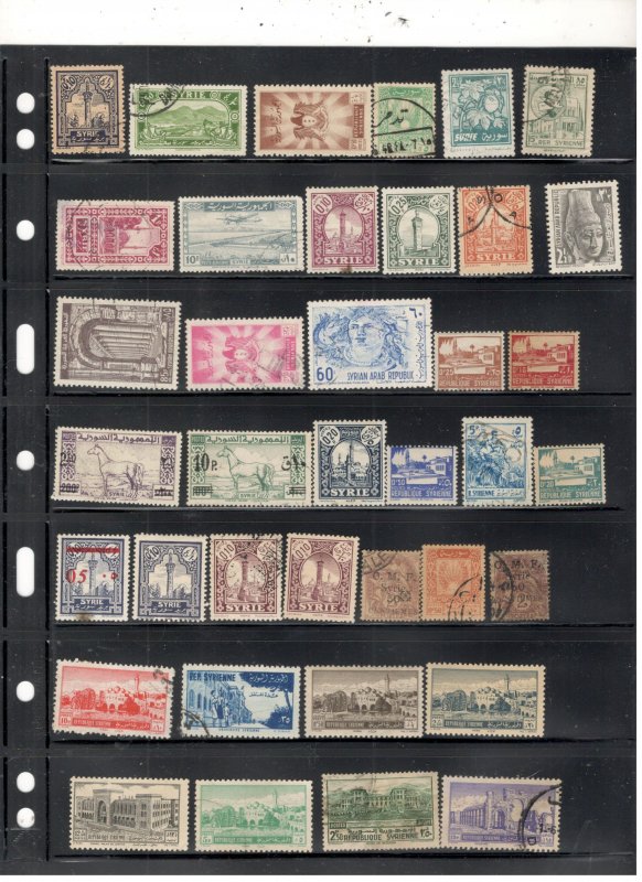 SYRIA COLLECTION ON STOCK SHEET MINT/USED